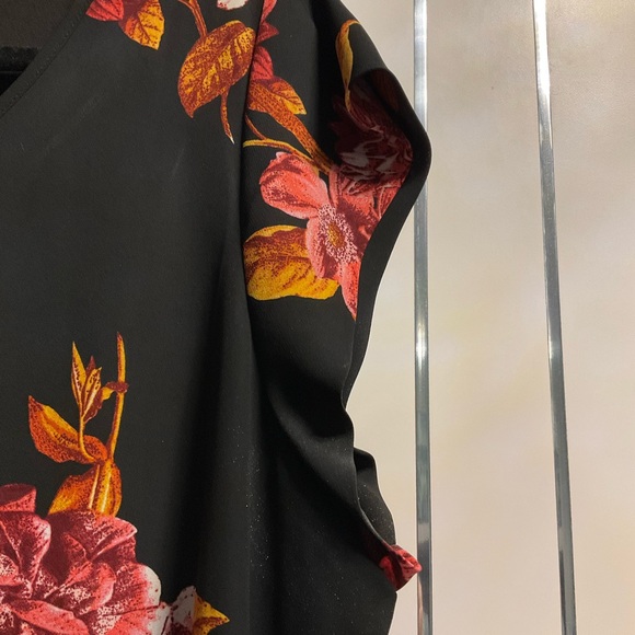 Reitmans 2X Fall Floral Mini Dress Lined Cap Sleeve - Picture 3 of 10